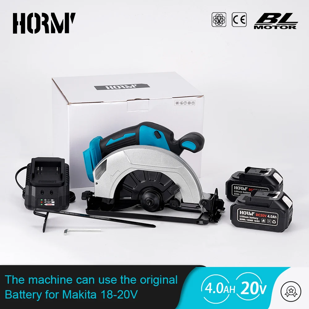 185mm Brushless Circular Saw Multifunctional 5000RPM Cutting Machine With Laser Guide Auxiliary Handle For Makita 18V Battery