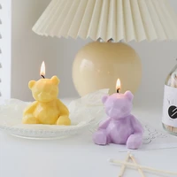 silicone bear shaped candle mold epoxy aromatherapy soap making mould car pendant accessories diy home crafts desktop decoration