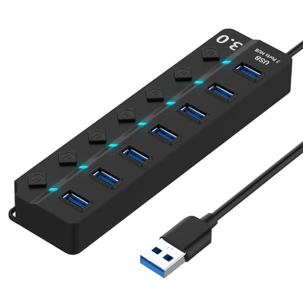 

7 ports USB 3.0 Desktop PC Laptop Adapter USB HUB