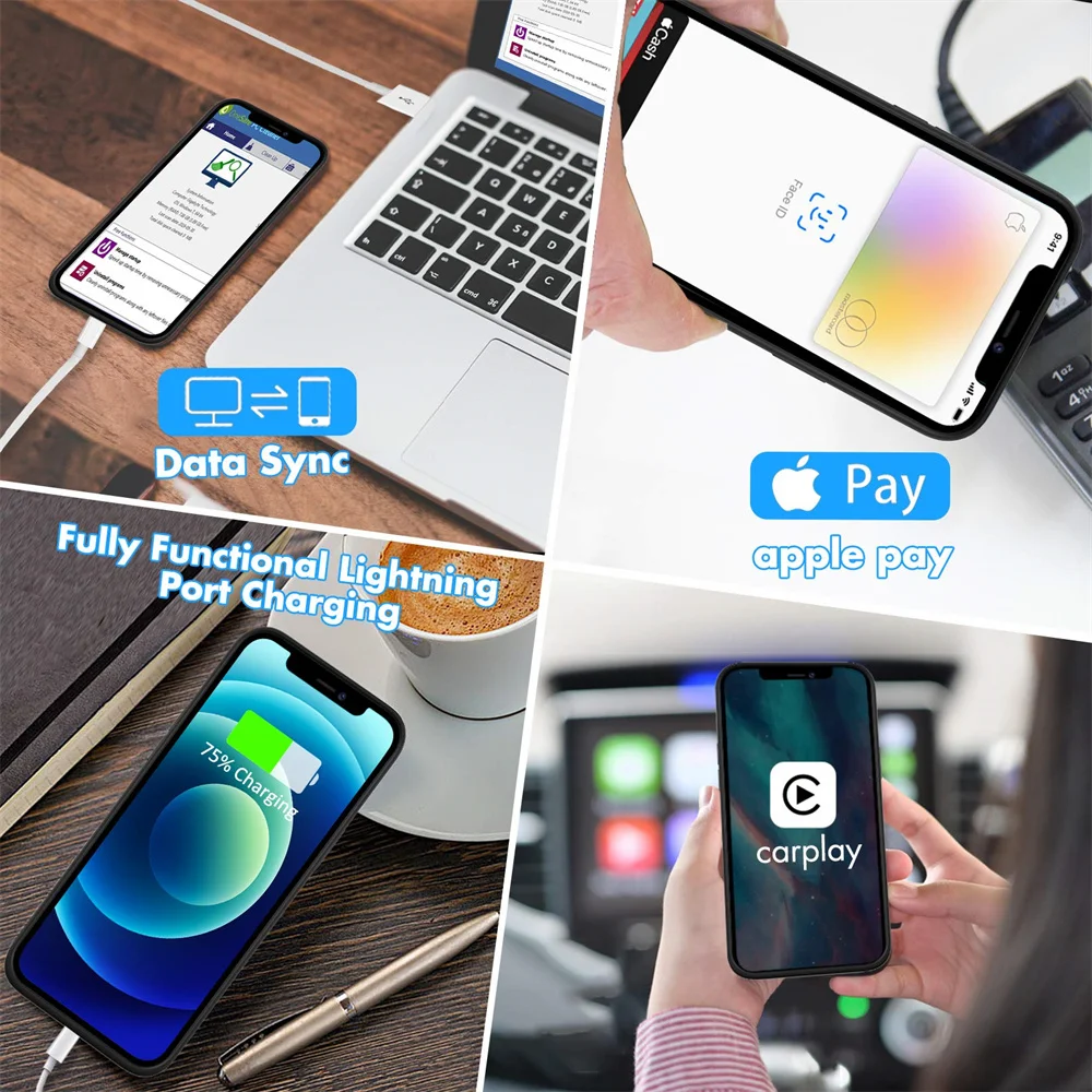 External Battery Charger Case For iPhone 7 8 6 6S Plus Charging Case For iPhone X XS XR 11 12 13 14 10000mAh Power Bank Cover