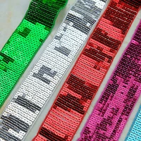 2 5cm4cm5cm sequins ribbon lace trim sequin sewing fabric for dress clothes headdress bridal wedding sewing accessories