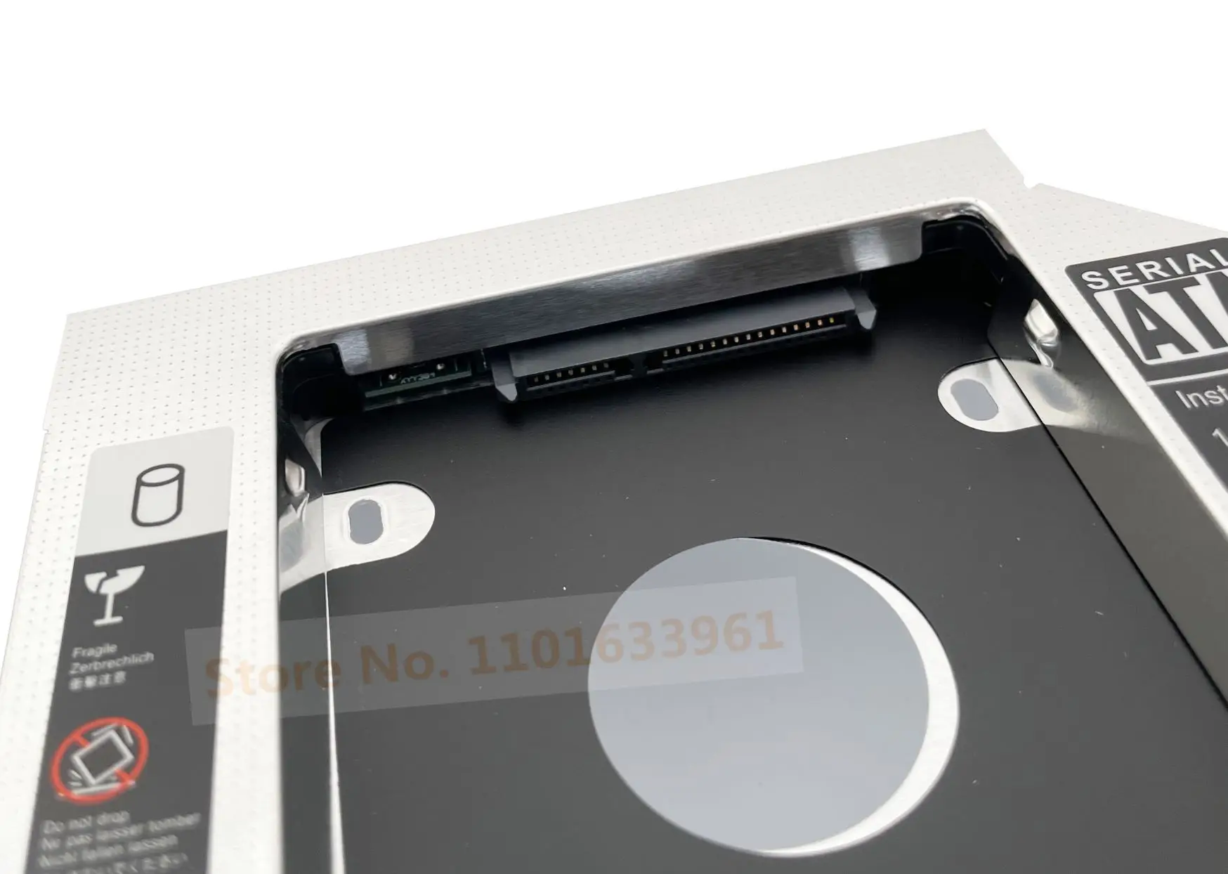 Фото 12,7 мм SATA 2-й жесткий диск HDD SSD оптический отсек Caddy рамка кронштейн для Acer Aspire 5940 5942 5942G 5943G 5930 5930G 5733 5733z №3