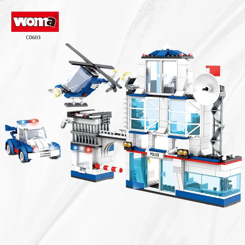 

Ultimate Kids City Police Station Set from WOMA TOYS Factory - Create Thrilling Adventures at the Police Headquarters