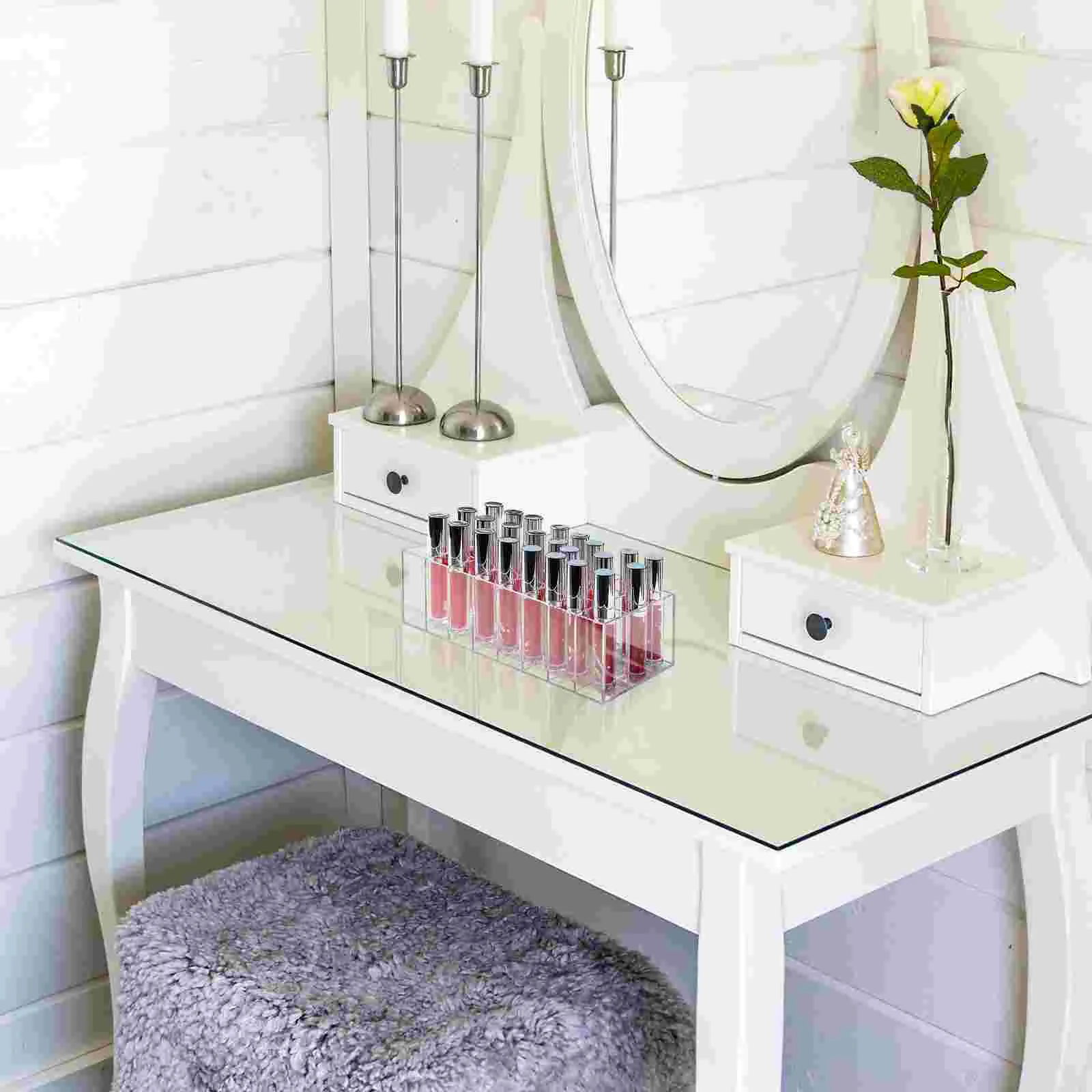 Подставка для губной помады стеллаж хранения полка настольный акриловый