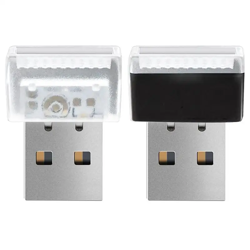 

Светодиодные атмосферные USB-лампы для автомобиля, Миниатюрная лампа для окружающего освещения салона автомобиля, аксессуары для стайлинга автомобиля, декоративные светильники для автомобиля
