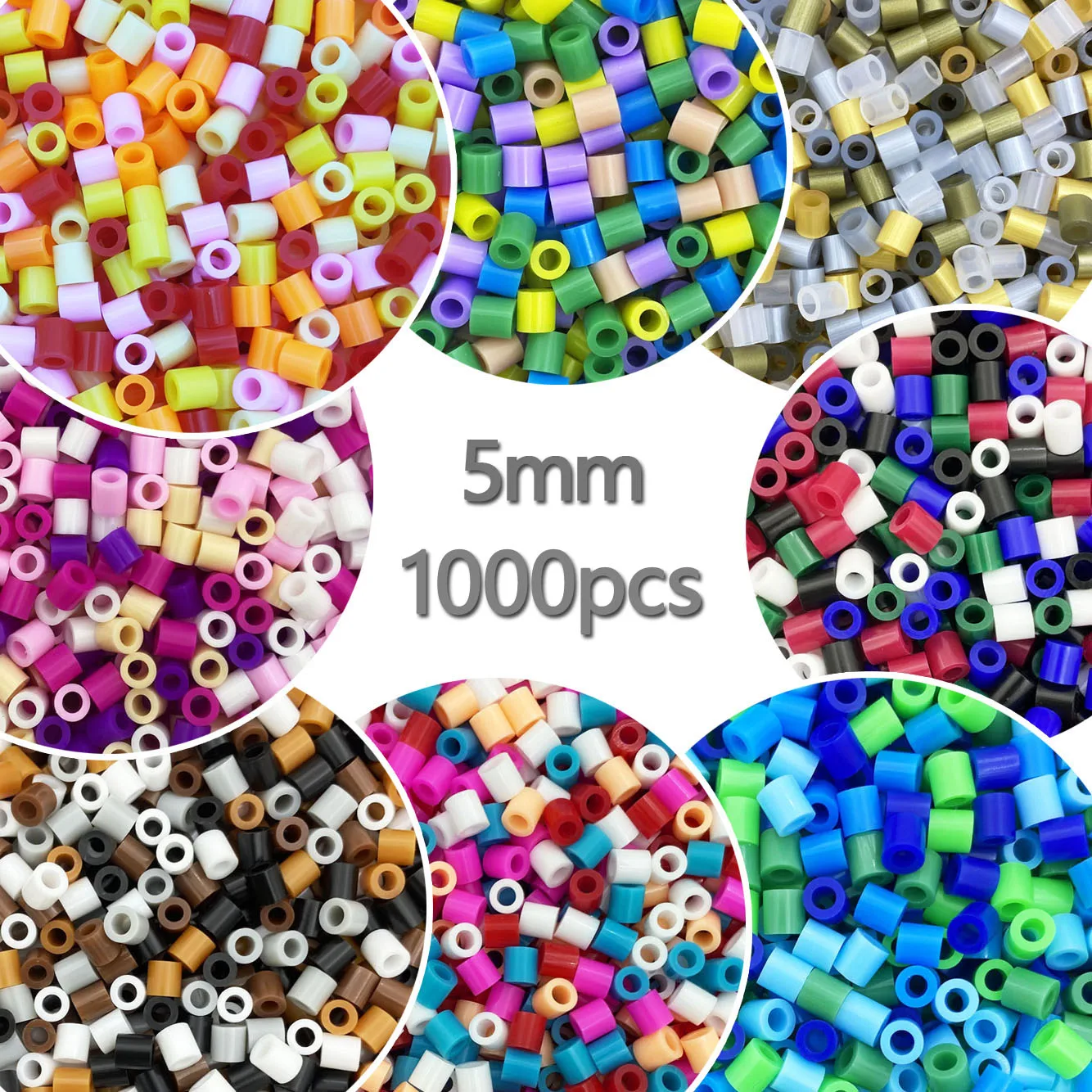 Бусины perler PUPUKOU жемчужные железные бусины для детей 5 мм/1000 шт. |