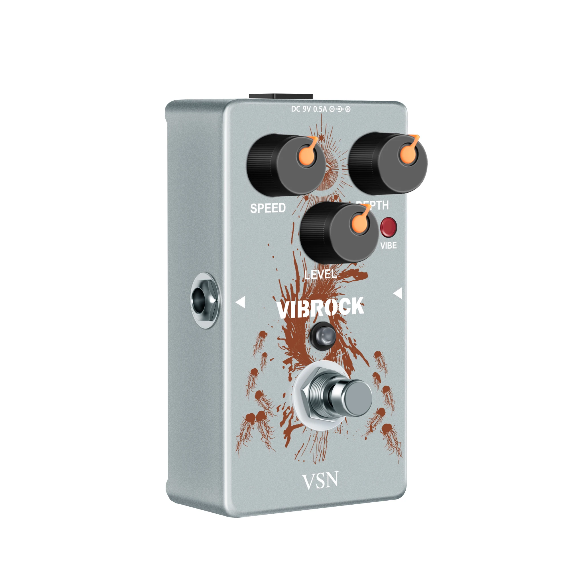 VSN RE-02 Vibrock Chorus&Tremolo Guitar Multi-Effect Pedal True Bypass Working On Both DC 9V Adaper& Battery For Outdoor Play