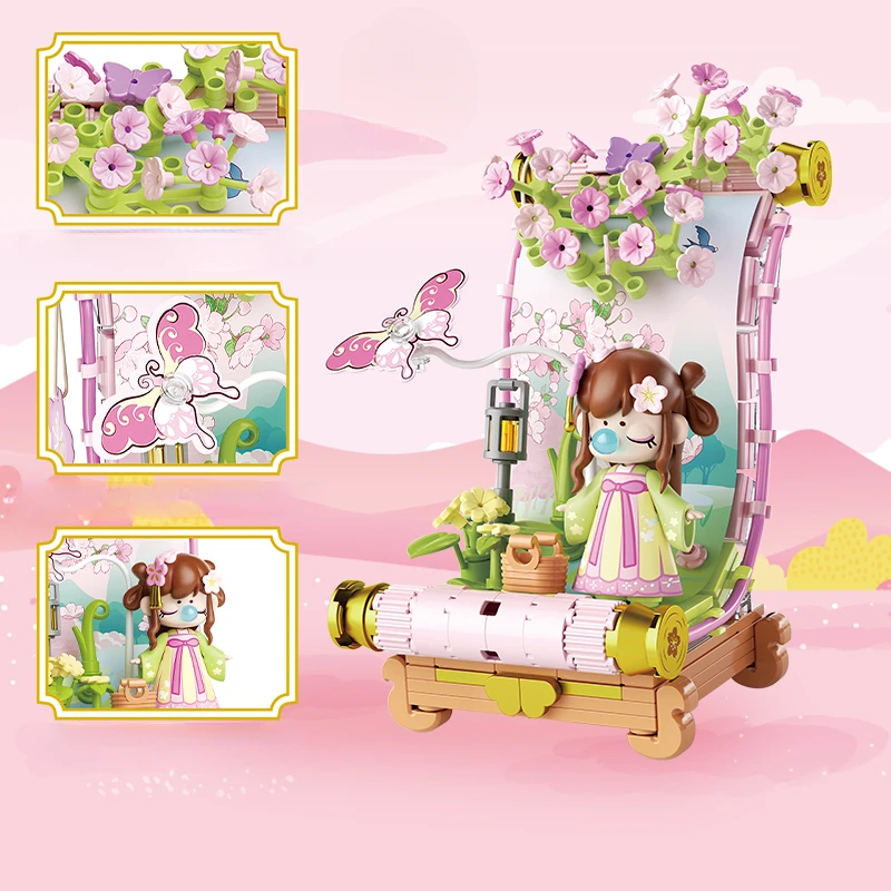 Конструктор Miniso Nanci из серии четыре сезона фигурки настольные украшения Детская