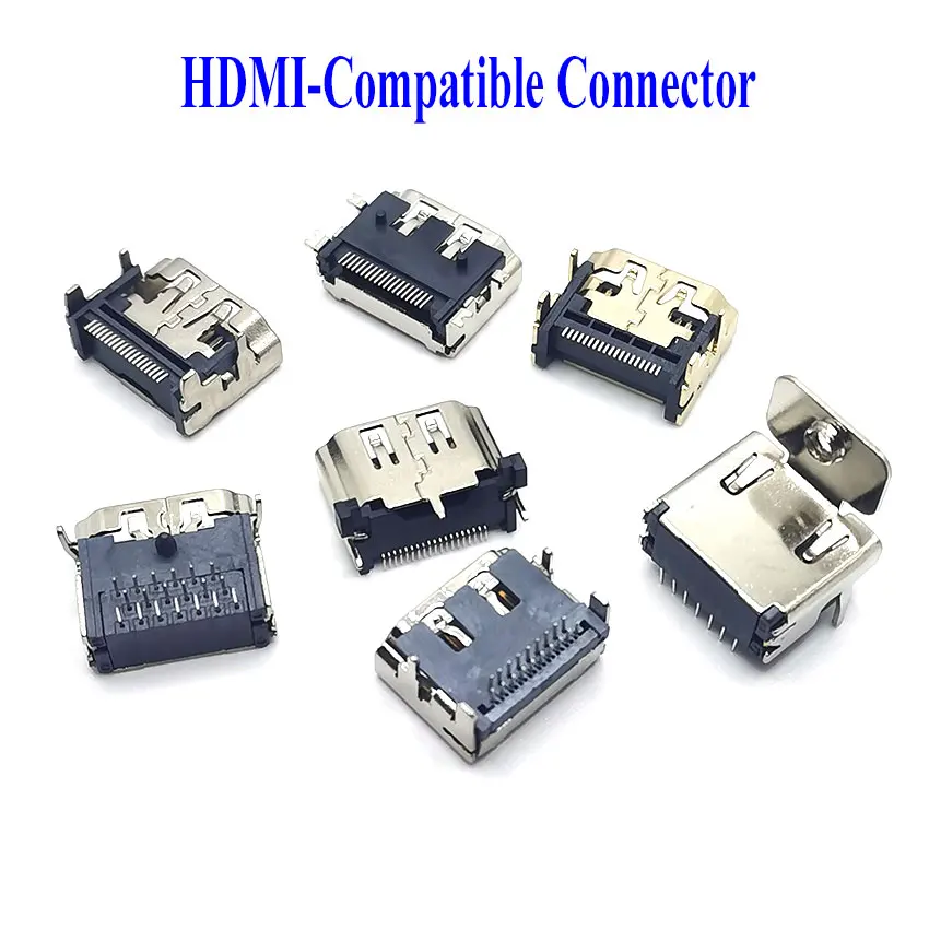 5 шт. HDMI-совместимый разъем интерфейса HD SMD 19 Pin P Вертикальный прямоугольный HDMI