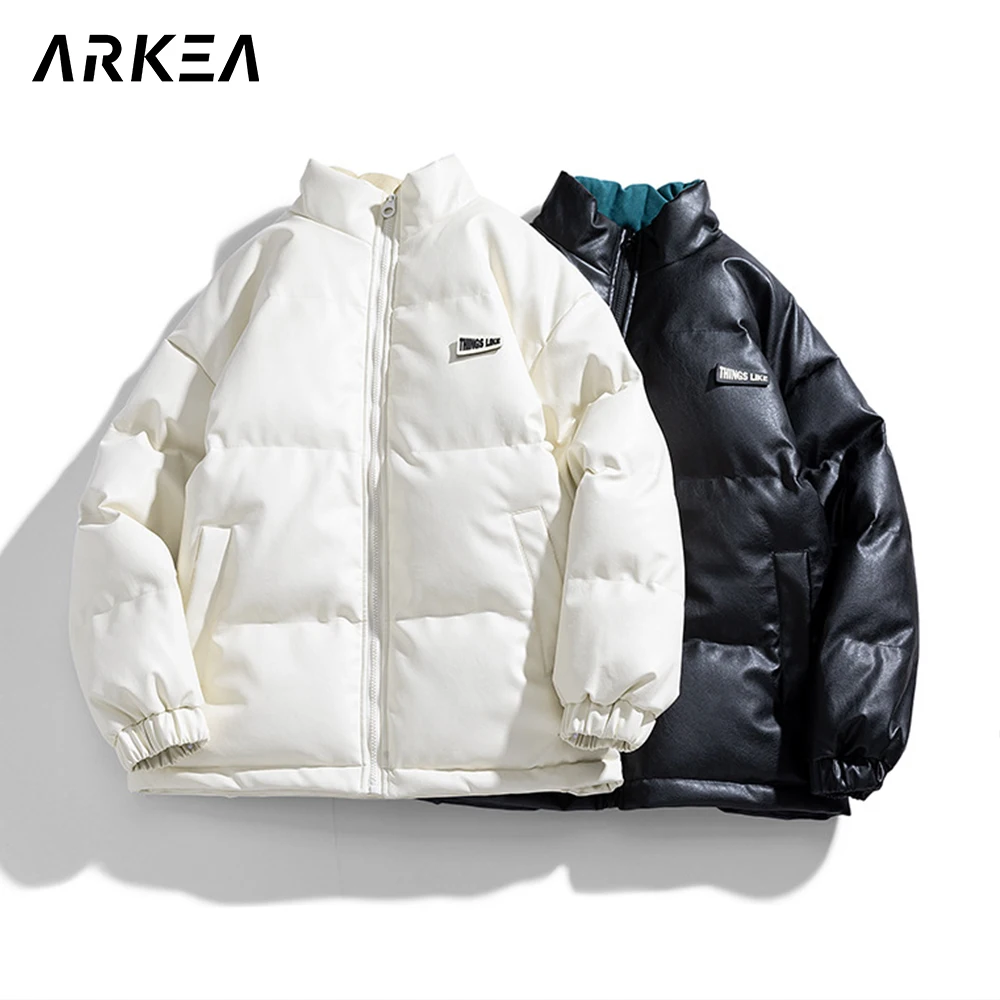 

2023 утолщенная хлопковая куртка из искусственной кожи, хлопковая куртка для мужчин, шикарная одежда, плотная зимняя хлопковая ветровка для м...