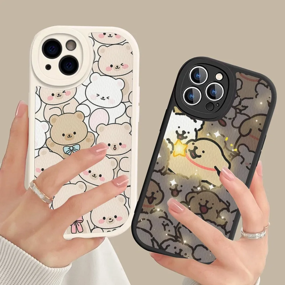 z psem szczeniaka Etui na telefon twardej skóry do iPhone 14 13 12 Mini 11 Pro Max Xs X Xr 7 8 Plus Fundas