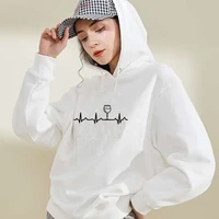 women hoodie casual loose pocket hooded sweatshirts long sleeve oversized pullover top solid color streetwear for lady