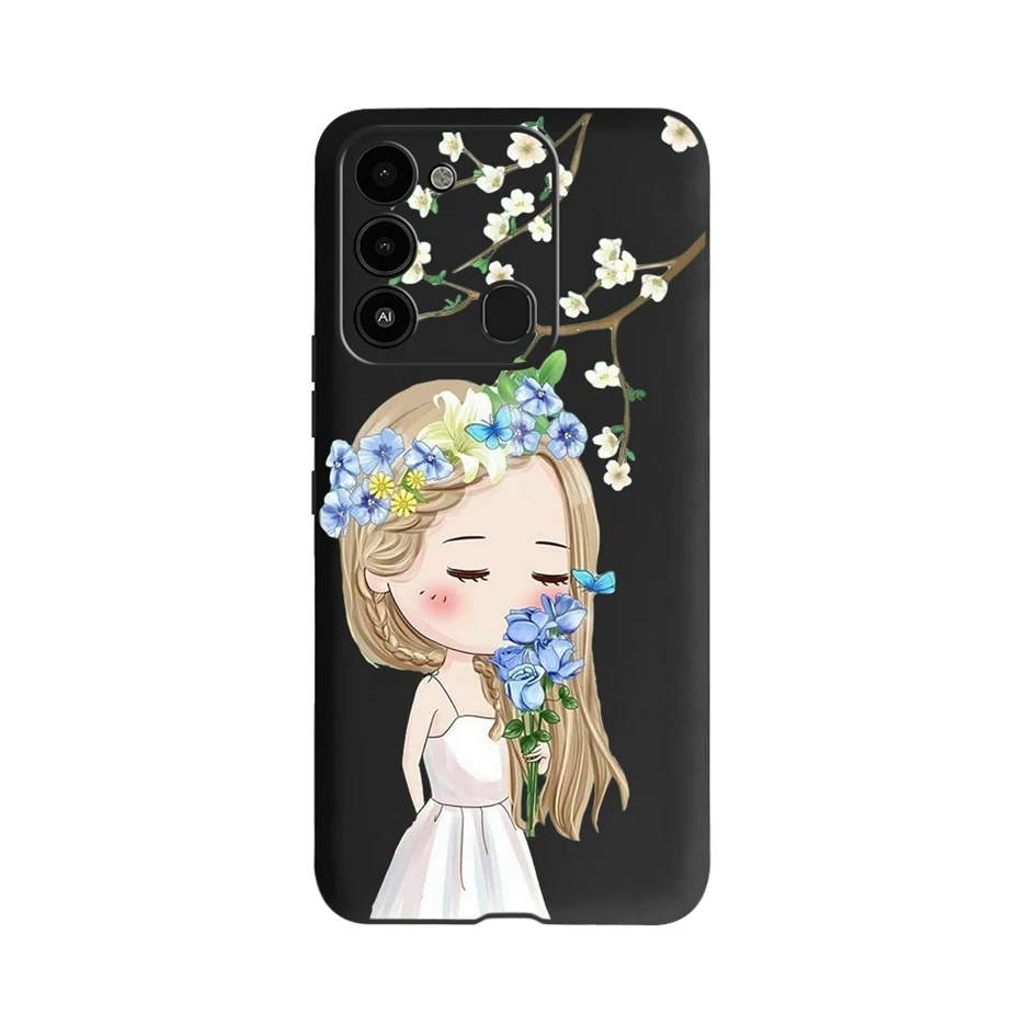 Чехол для Tecno Spark Go 2022 милый чехол KG5 с рисунком мягкий силиконовый тонкий 8C бампер