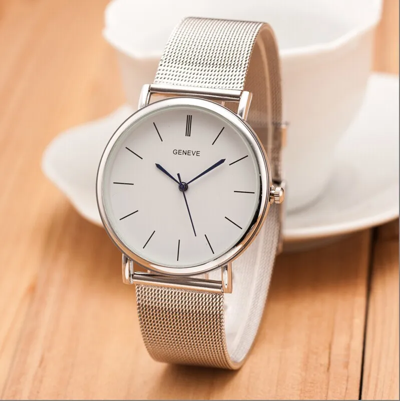 Dropship 2021 Famous Brand Gold Silver Casual Quartz Watch Women Mesh Stainless Steel Dress Women Watches Relogio Feminino Clock