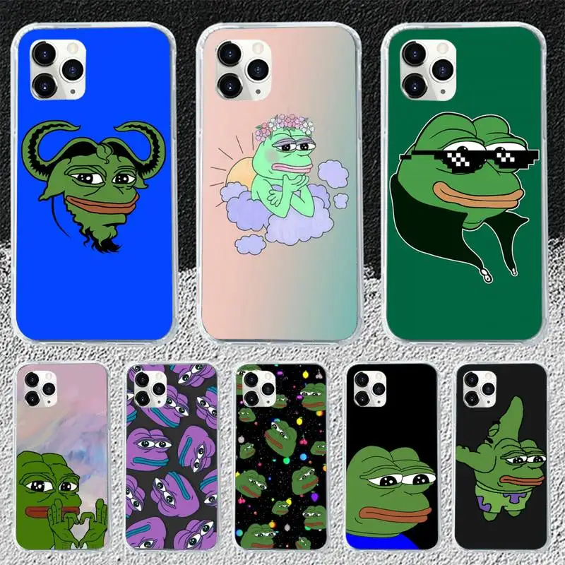 

Sad Frog pepe Phone Case for iphone 12 13 Mini SE 2020 5 5S 6 6S Plus 7 8 Plus X XR XS 11 Pro Max Fundas Coque cover
