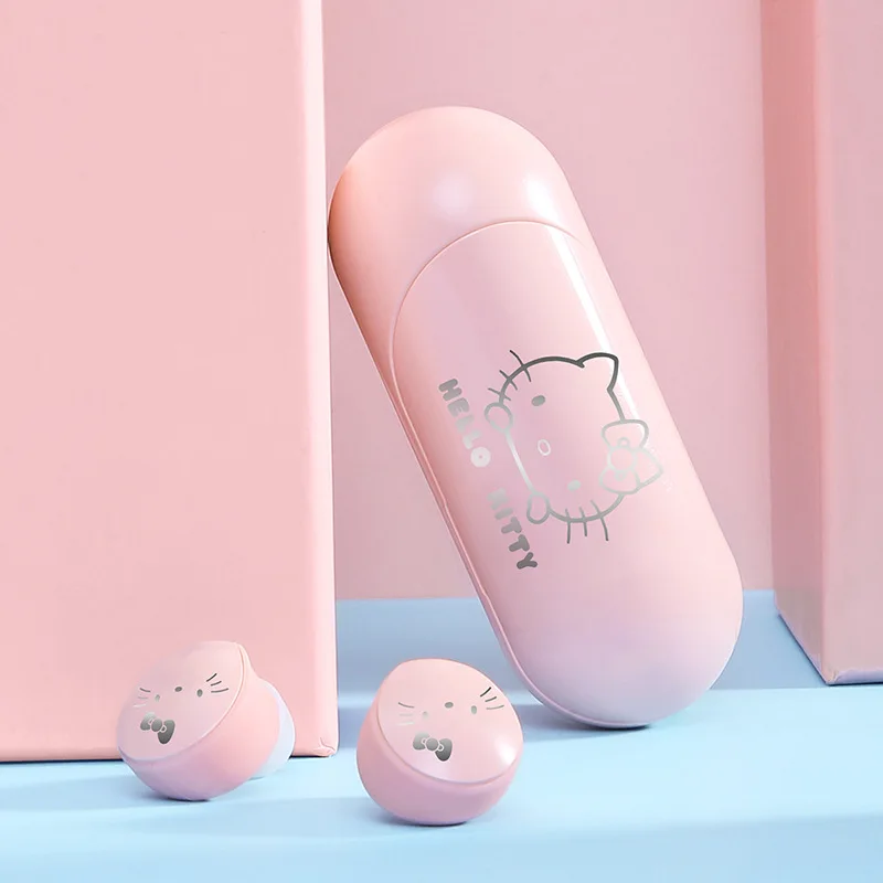 

Hello Kitty Wireless Bluetooth Earphone in-Ear Sports Ultra-Long Standby Noise Reduction Cartoon Cute Girl
