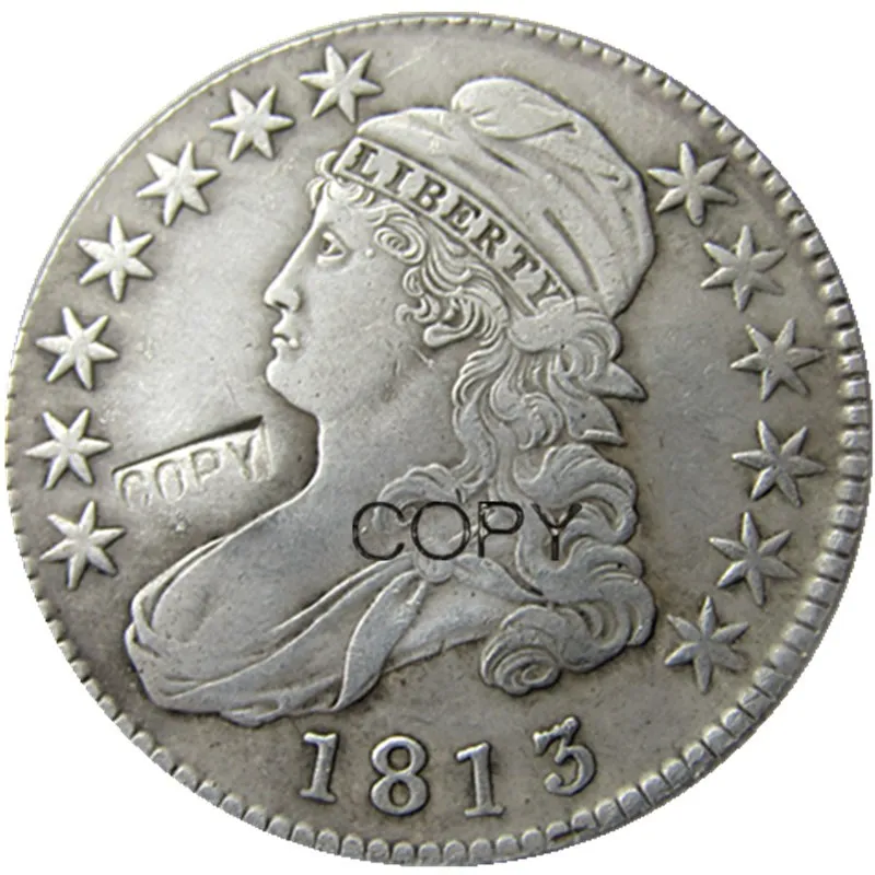 US 1813 закрытый бюст половина детской монеты US 1813 закрытый бюст половина детской монеты