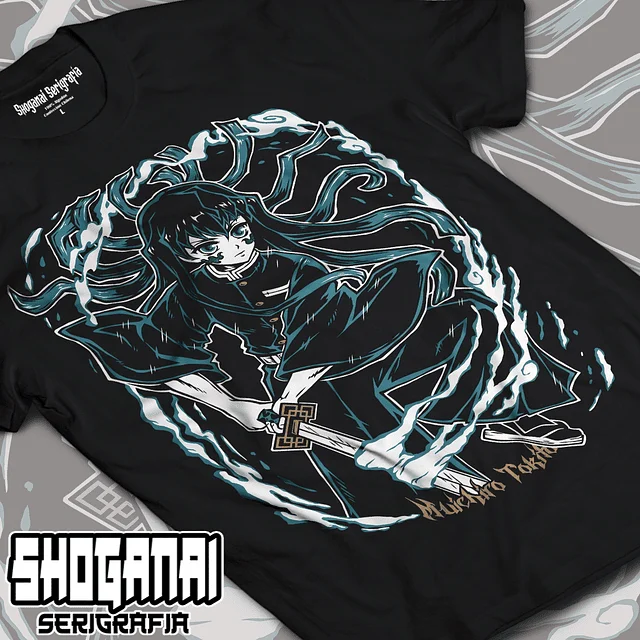 Футболка Muichiro Tokito - Kimetsu No Yaiba с изображением рассекающего демонов унисекс аниме