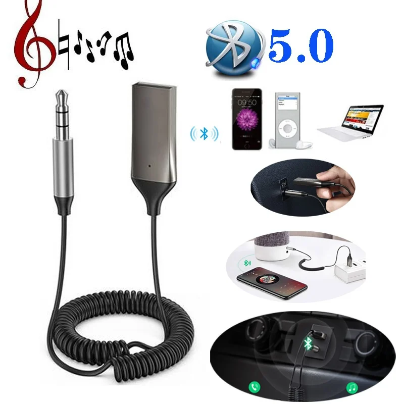 

Bluetooth 3,5 беспроводной адаптер Aux USB к разъему мм передатчик приемник аудио музыка автомобильный комплект громкой связи для автомобильного ди...