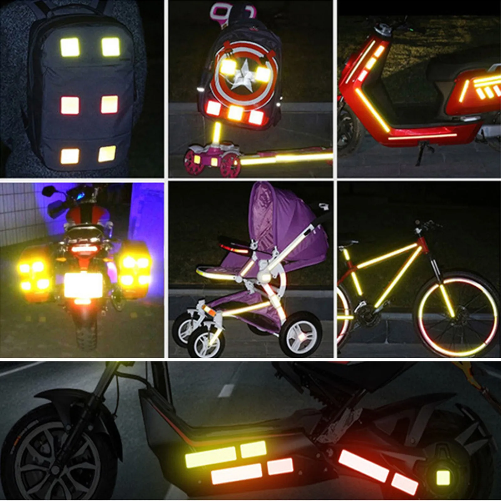 Светоотражающие автомобильные аксессуары дверная наклейка защитная лента авто