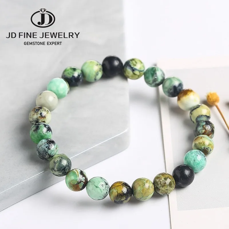 Браслеты JD из натурального хризоколлы Варисцита женские браслеты ручной работы - Цена: 1108