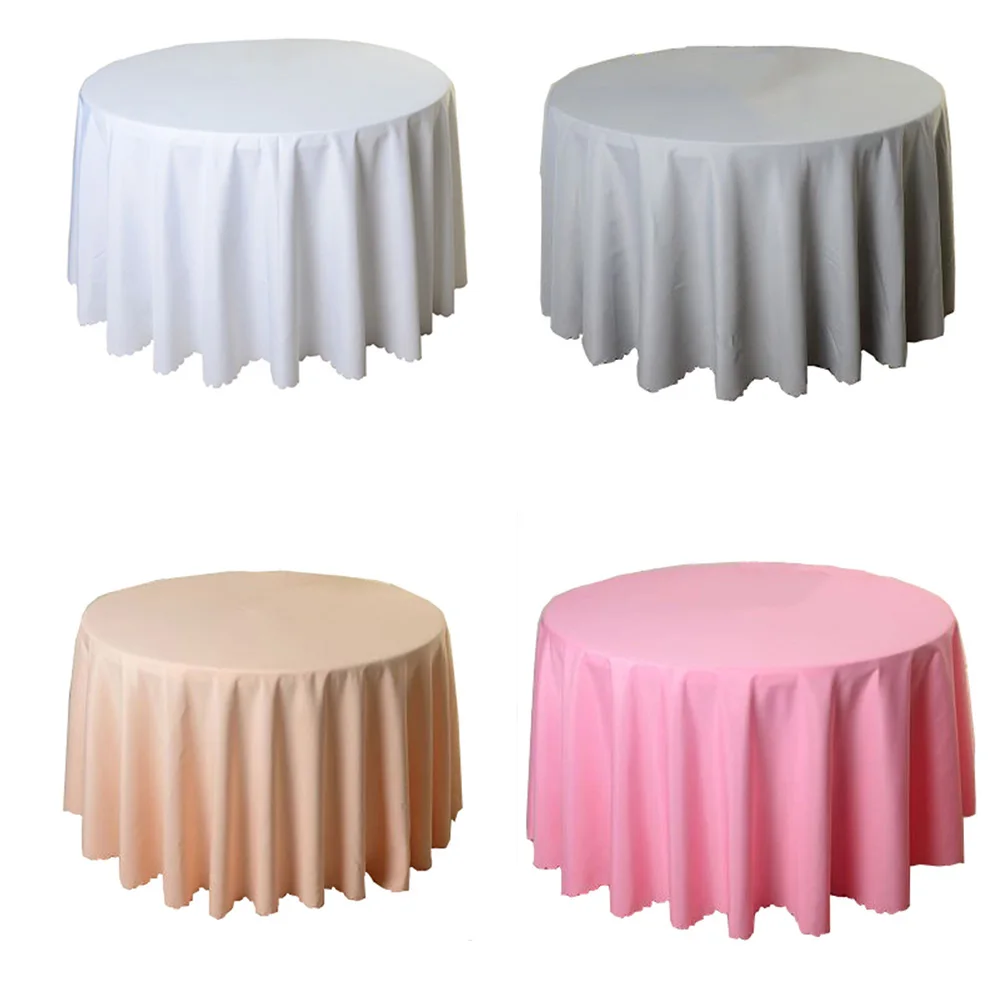 

Ronde Tafelkleed Bruiloft Wit Hotel Tafelkleed Tafel Dekken Overlay Tapetes Hulsel Mariage Tafelkleed Polyester