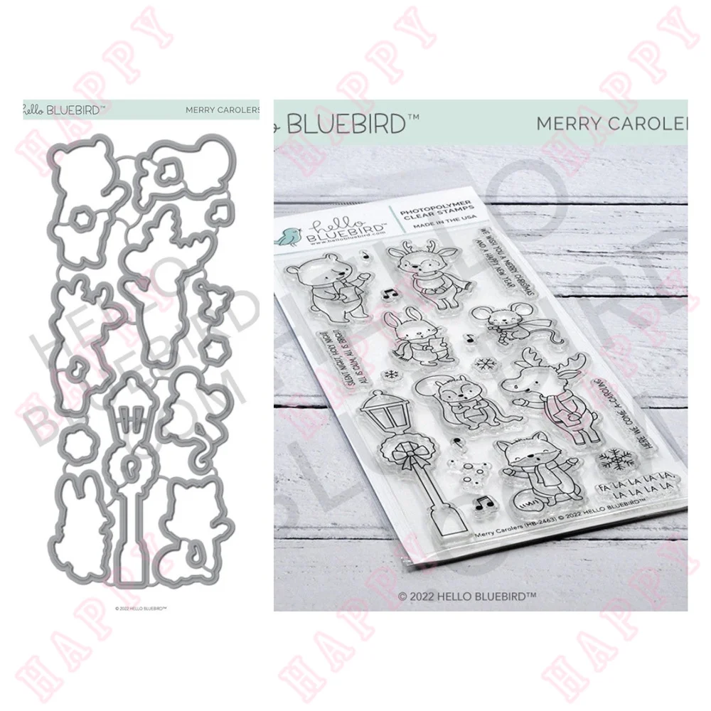 

Cutting Dies Stamps Christmas Merry Carolers For DIY Scrapbook Envelope Diary Photo Album Paper Cards Decorative Embossing Craft