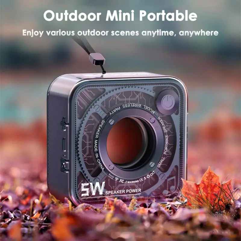 

New Wireless Loudspeaker Steel Gun Metal Bluetooth Player Portable Mini Subwoofer Wireless Audio Music Surroundmecha Wind Hifi