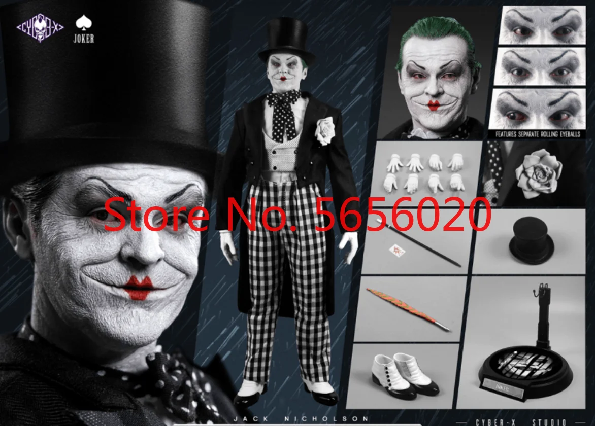 

1/6 Scale CYBER-X Studio Cx004 Mime Clown Nicholson Set Sculpture Head Sculpture Collectible Action Figure Toy Doll Model
