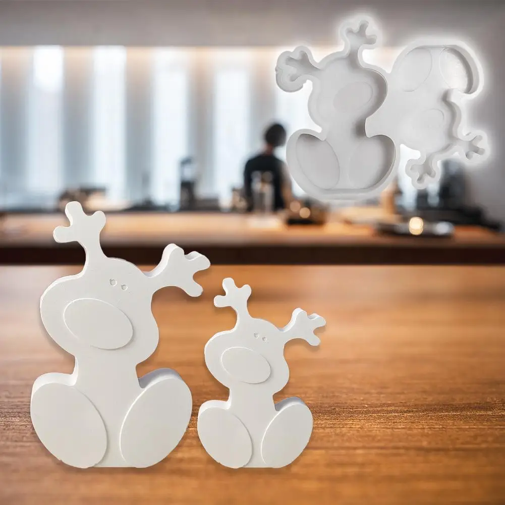 Новая силиконовая 3D форма в виде рождественского мультяшного оленя сделай сам