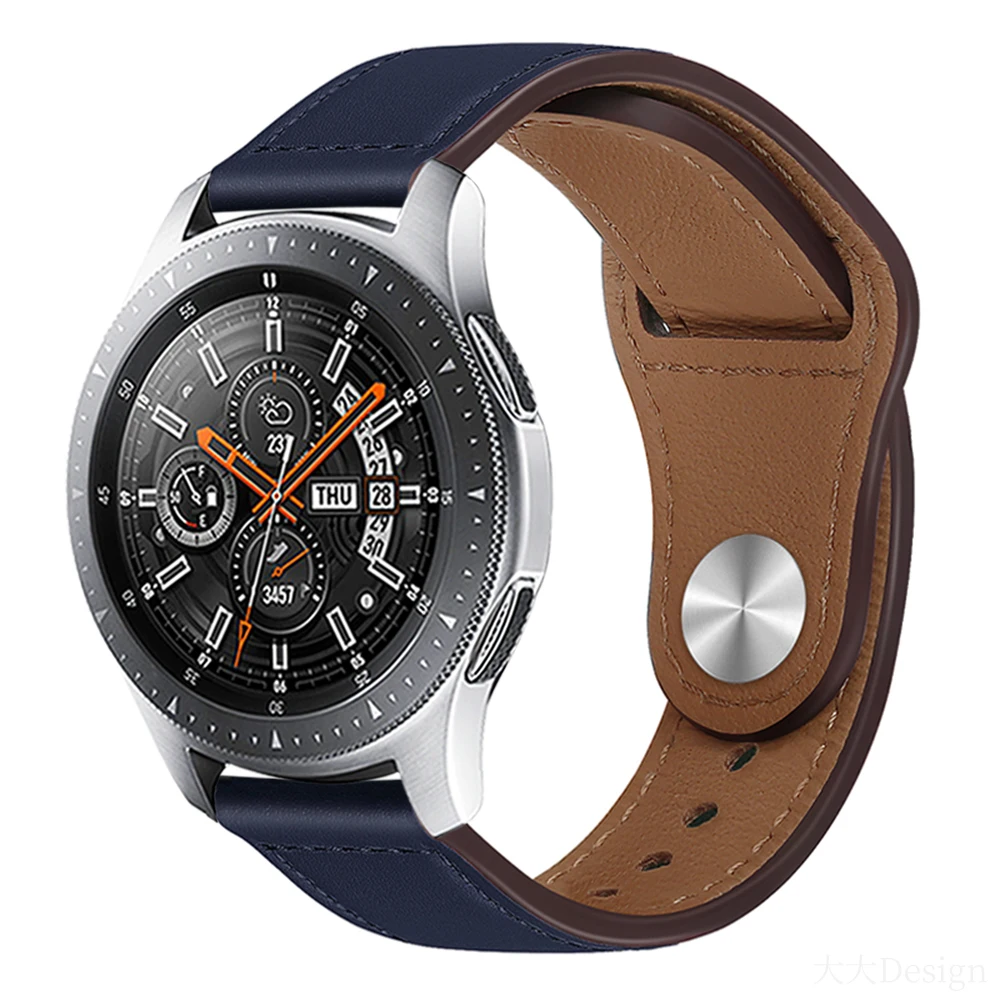 20mm 22mm Leather band For Samsung Galaxy watch 5/pro/4/Classic 45/40/46mm watch Active 2 44mm strap bracelet Huawei GT/2/Pro