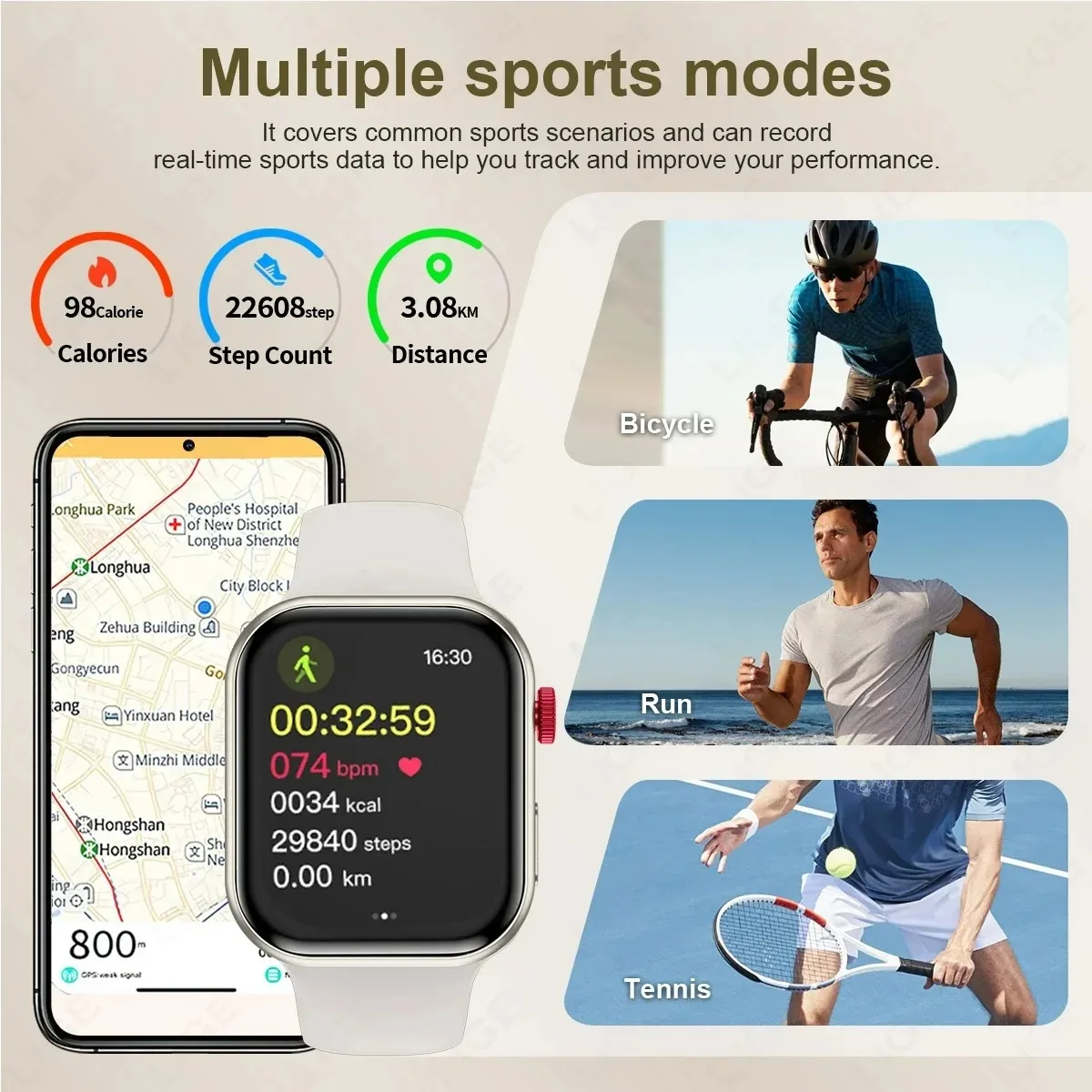 Xiaomi 2026 для FIT 3 2,01 HD-экран Смарт-часы Женские и мужские часы Bluetooth-вызов Смарт-часы 9 Спортивный фитнес-трекер (art.: 3920d3aa0efff) - 3920d3aa0efff