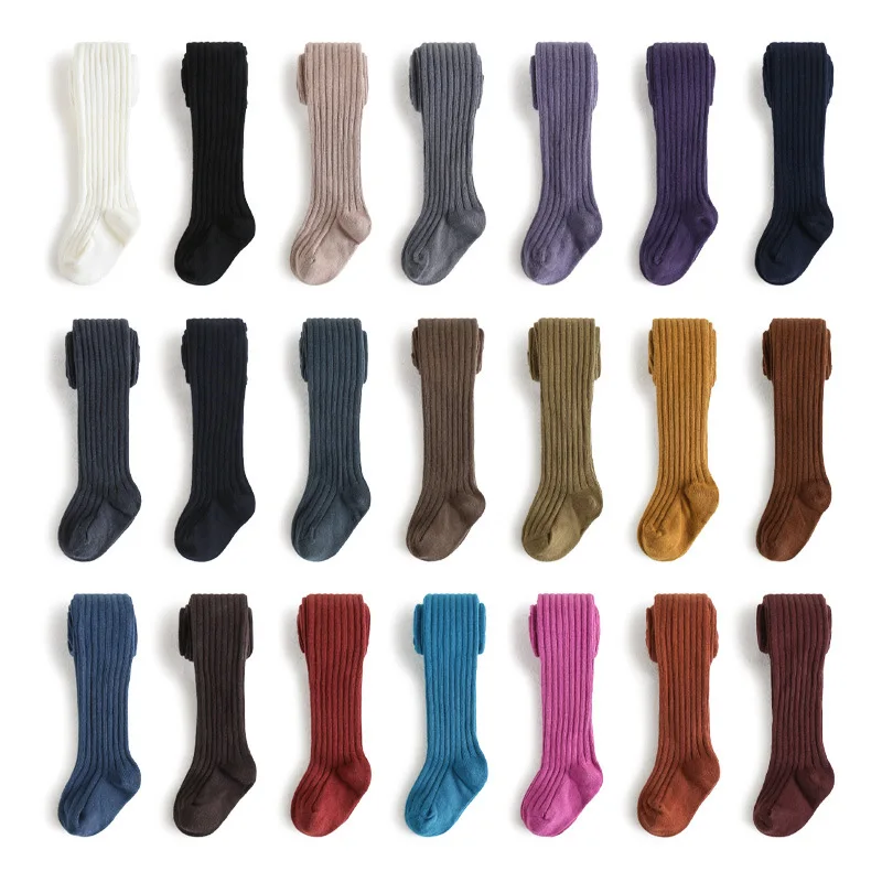 32 цвета детские колготки хлопковые теплые зимние для девочек длинные чулки