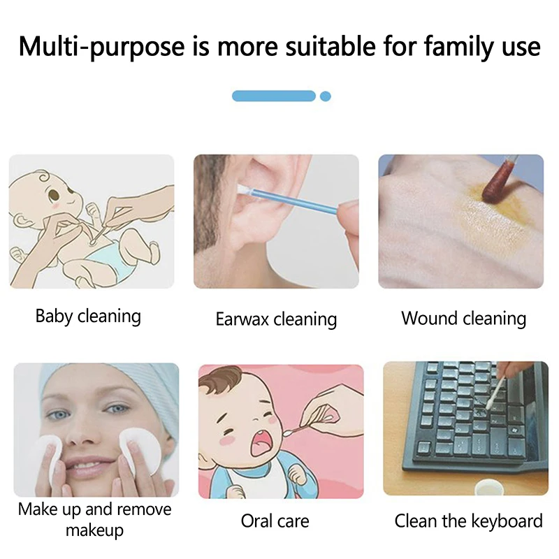 Одноразовые длинные ватные палочки медицинского класса для медицинской