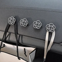 24pcs car seat hook camellia hanger organizer hooks handbag masks data cables storage holder clip universal car accessories
