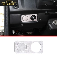 aluminum alloy 2pcs for lada niva headlight switch decoration frame stickers trim car interior accessories styling