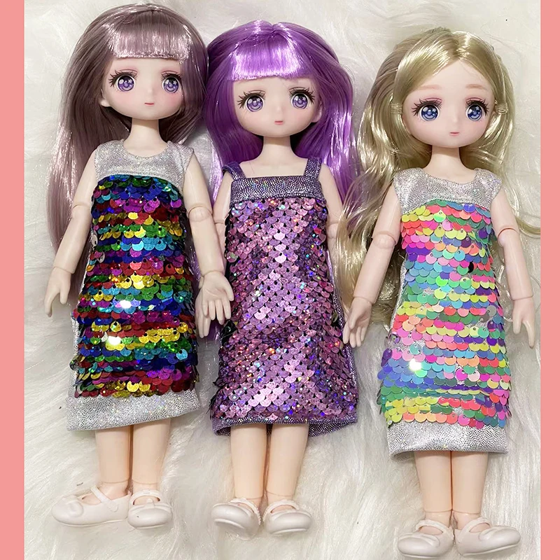 

23cm Anime Face BJD Doll Princess Doll Kids Girl Toy Birthday Gift Lol Doll