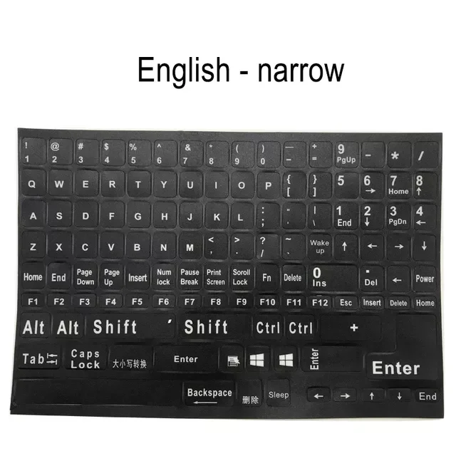 

size Russian English Keyboard Stickers Letter Alphabet Layout Sticker For Laptop Desktop PC