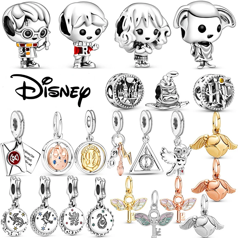 

Disney Harrys Potters Hogwarts School of Witchcraft and Wizardry Series Golden Snitch Magician Pendant Bracelet DIY JewelryGift
