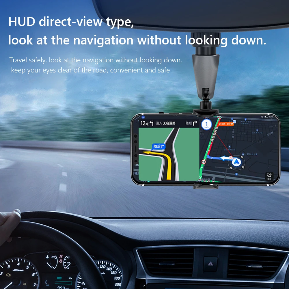 

Универсальное автомобильное крепление для зеркала заднего вида для 3,5-7,2-дюймового держателя телефона, вращающийся навигационный кронштей...