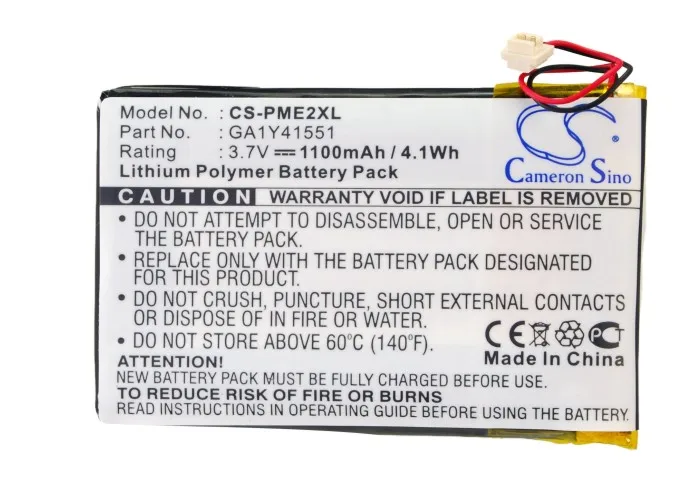 

CS 1100mAh Battery For Palm GA1Y41551 Palm Tungsten E2