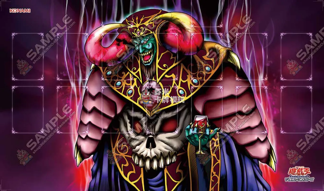 Фото 600x350 мм Yu-Gi-Oh! Игровой коврик Dark Ruler Ha Des Series 2 мм с прошитыми краями для одного игрока, подарочный коврик для настольной игры Revived King Ha Des №2