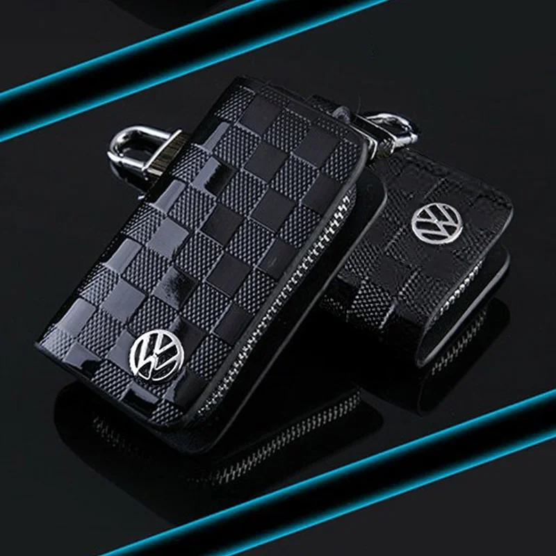 Кожаные чехлы для ключей от автомобиля держатель автомобильного кошелька Volkswagen
