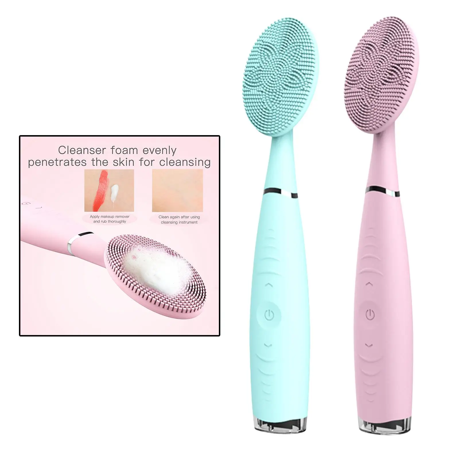 

USB Facial Cleanser Brush Waterproof 300mAh Face Pore Cleaner Skin Massager