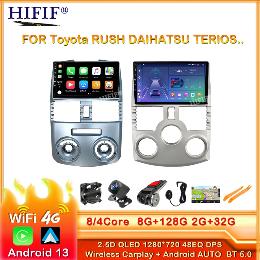 

Android 13 Car Radio For Toyota Rush/ DAIHATSU TERIOS Multimedia Video Player Tape Recorder Head Unit GPS Navi Carplay