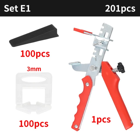 Система выравнивания плитки 201 шт., набор разделителей для выравнивания и выравнивания плитки 1-3 мм