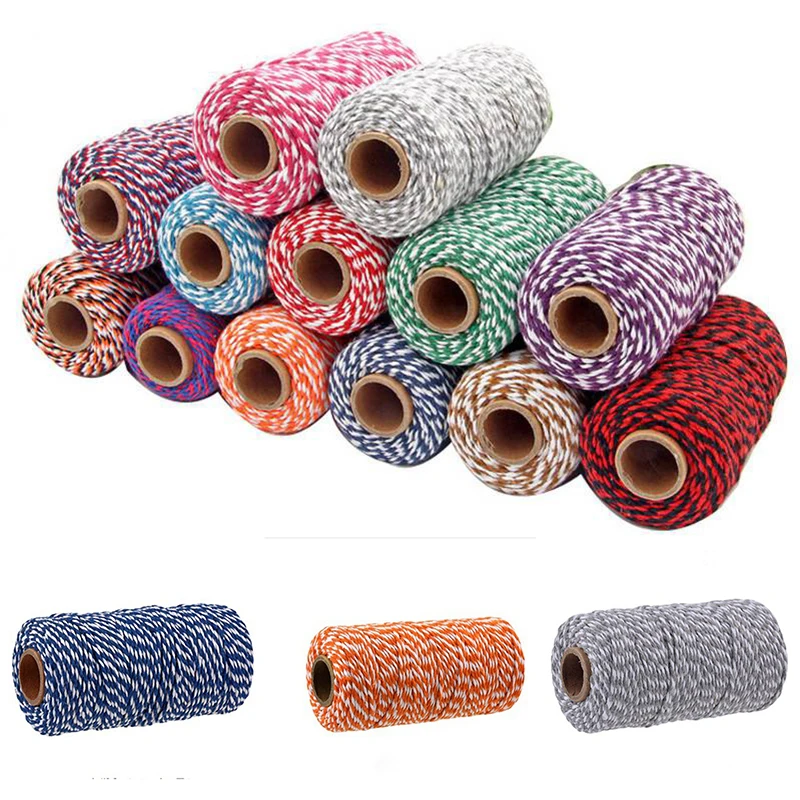 

Рождественская гирлянда, Подарочная бирка, 100 м, хлопковые пирожные, шпагат, веревка, ручная работа