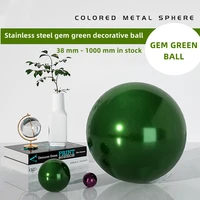 diameter 38mm 550mm stainless steel gem green ball christmas shopping center home hanging decorative lights hollow ball