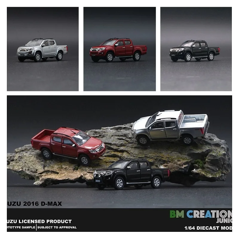 

BM Creations 1:64 Isuzu D-MAX 2016 silver/ orange-red/black Diecast Model Car