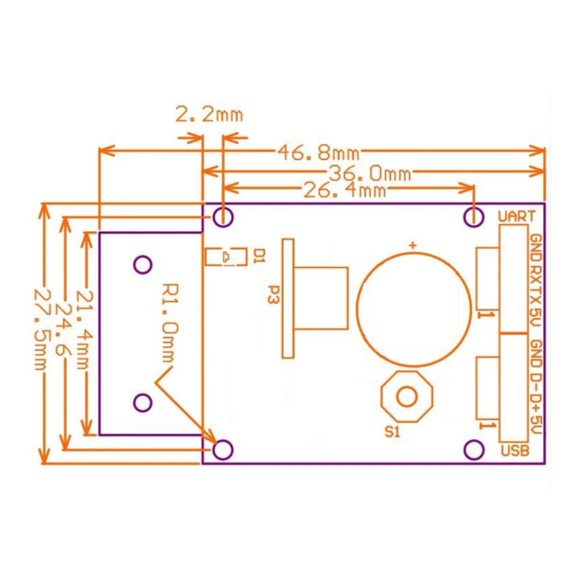 Фото GM65 USB Проводной сканер штрих-кода 1D 2D Считыватель штрих-кода Модуль считывания QR-кода CMOS Зуммер для напоминания с кабелем UART №5